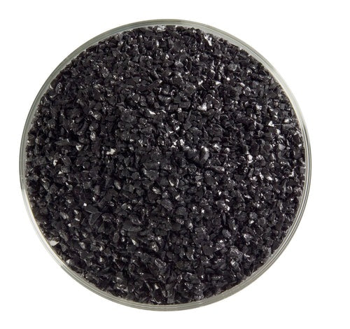 0100 Black Opal Medium Full Jar FIVE POUNDS 90 COE Bullseye Frit Fusing Supplies Glass 90COE- 