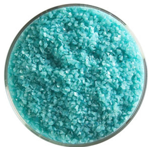 0116 Turquoise Blue Opal 90 COE MEDIUM Full Jar One Pound Bullseye Frit- 