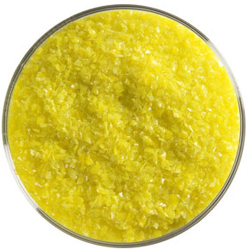 0120 Canary Yellow Opal 90 COE MEDIUM Full Jar One Pound  Bullseye Frit- 