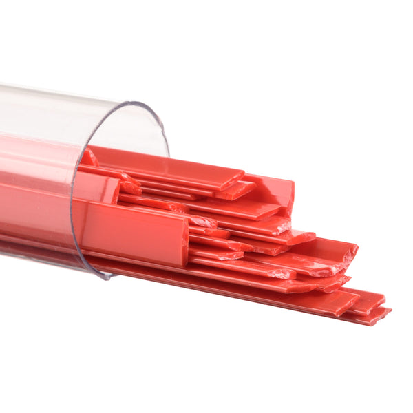 Red Opal Full Tube 5 oz BULLSEYE Glass Ribbon Noodle 90 COE Fusing- 