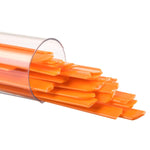 Orange Opal Full Tube 5 oz BULLSEYE Glass Ribbon Noodle 90 COE Fusing- 
