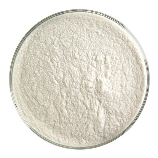 0137 French Vanilla Opal 90 COE POWDER Full Jar One Pound  Bullseye Frit- 