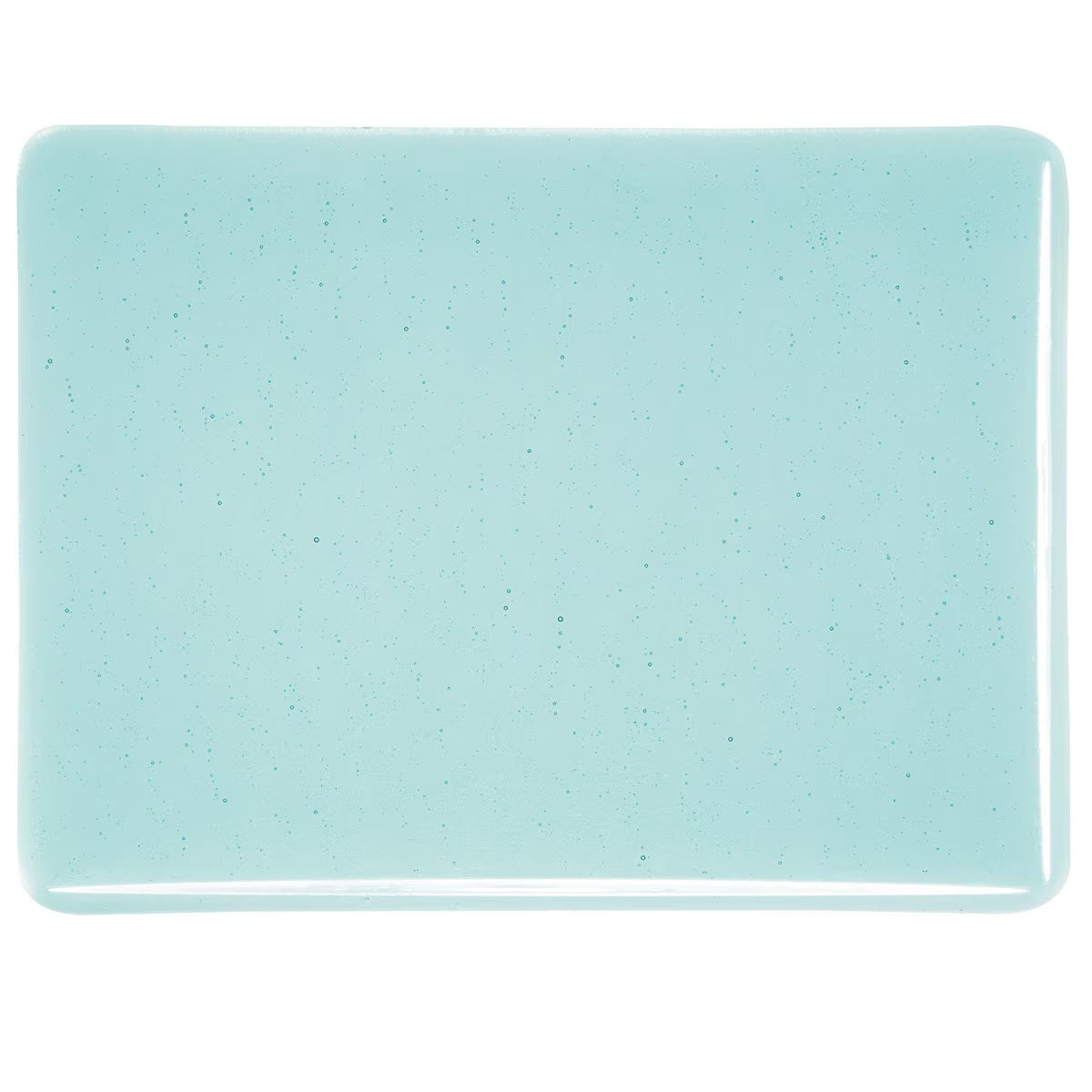 1408 Light Aqua Transparent Bullseye 90 COE Glass Sheet 10x10" 90COE- 