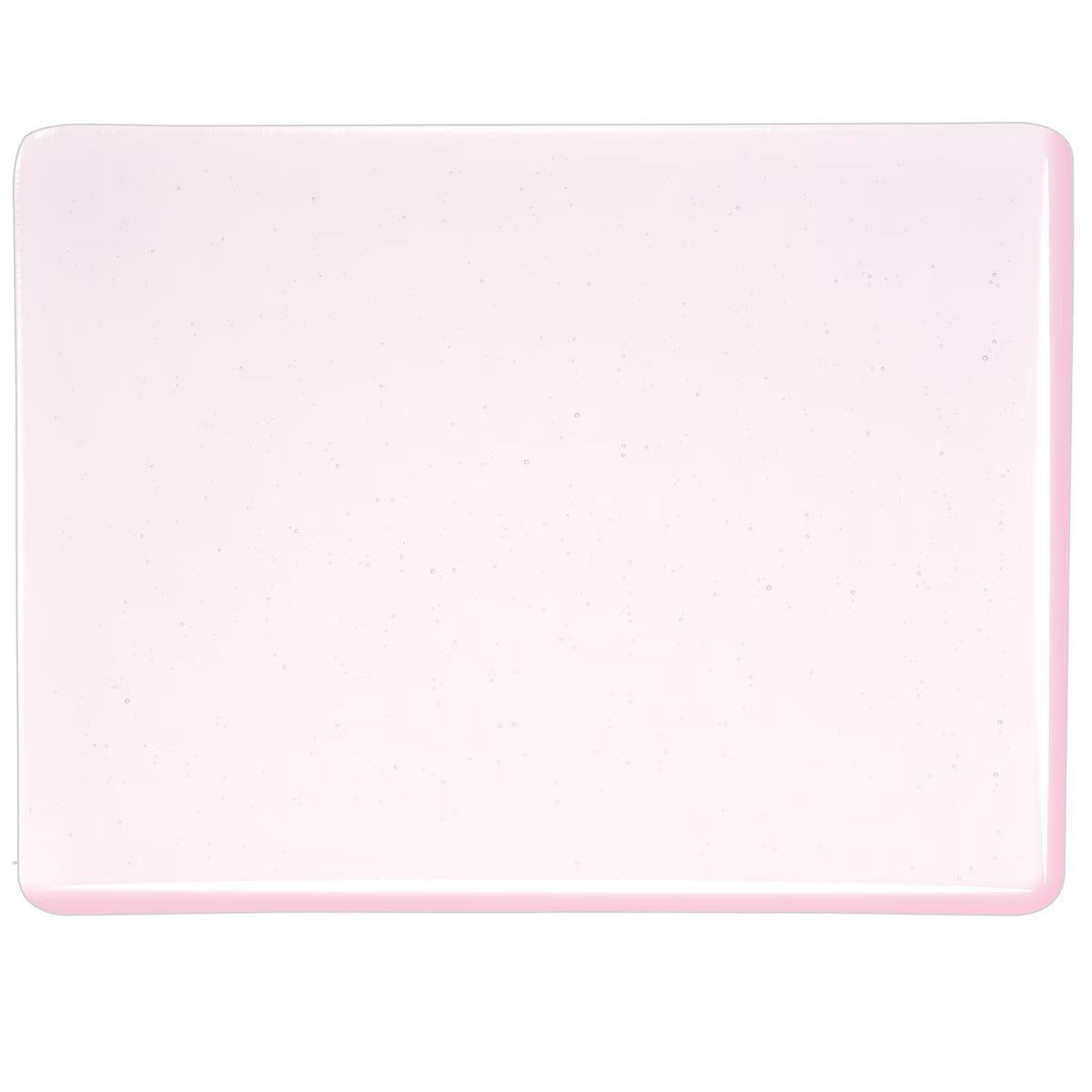 1821 Erbium Pink Tint Transparent Bullseye 90 COE Glass Sheet 10x10" 90COE- 