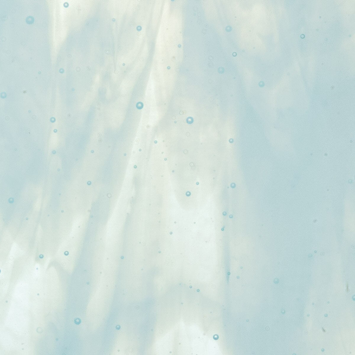 2218 Aqua White 2 Color Bullseye 90 COE Glass Sheet 10x10" 90COE- 