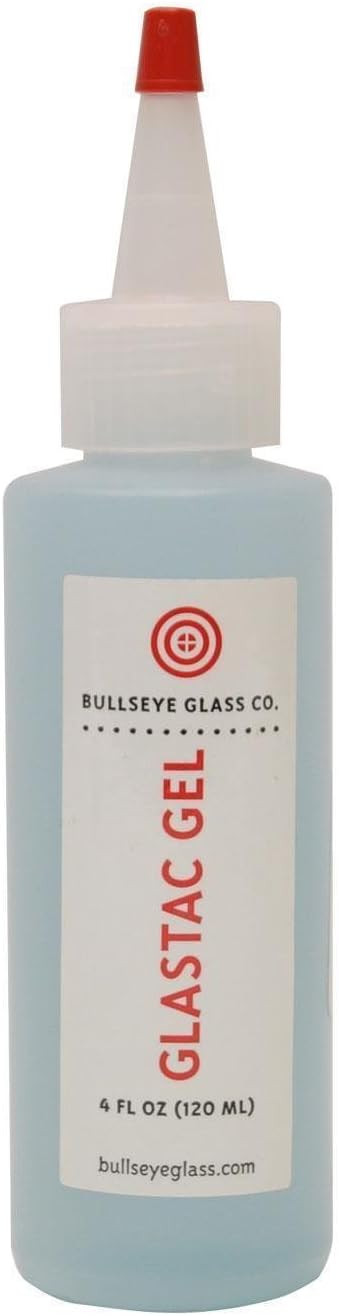 GLASTAC GEL Fuser's Glue Bullseye Glass Tack 4 oz Liquid Frit Casting Adhesive- 