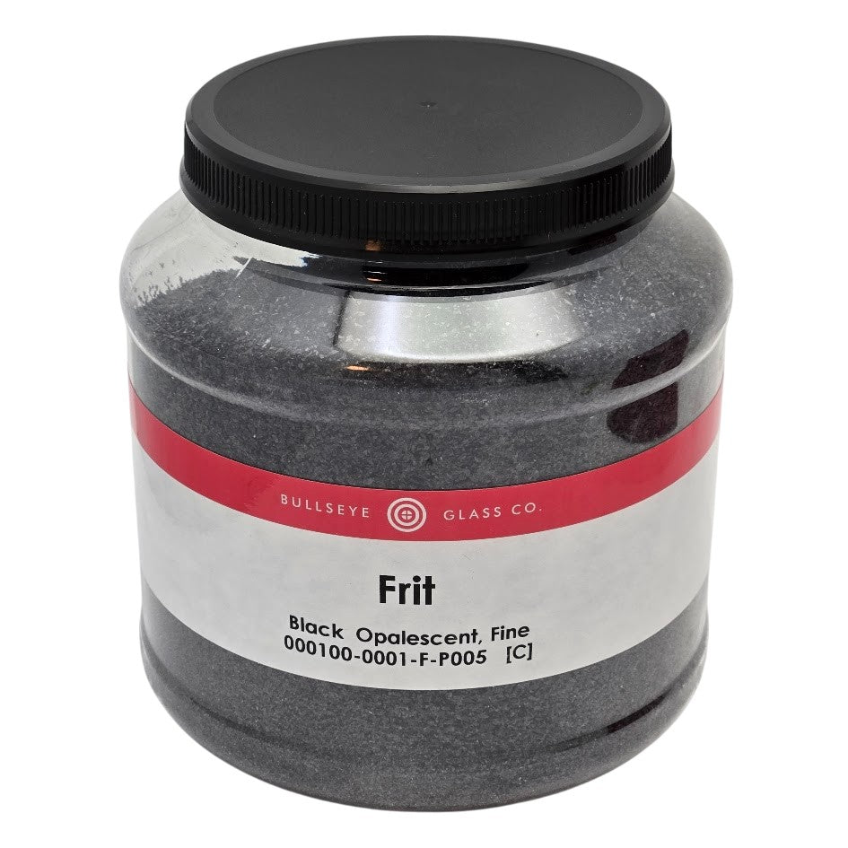 0100 FIVE POUNDS Black Opal FINE Frit Bullseye 90 COE GLASS- 