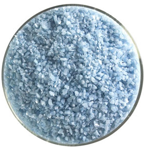 0108 Powder Blue Opal 90 COE MEDIUM Full Jar One Pound  Bullseye Frit- 