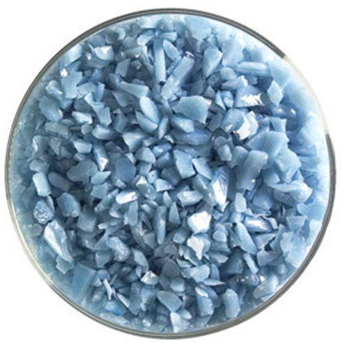 0108 Powder Blue Opal 90 COE COARSE Full Jar One Pound  Bullseye Frit-