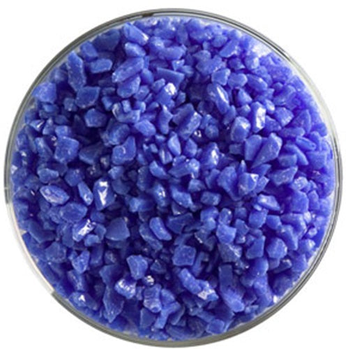 0114 Cobalt Blue Opal 90 COE COARSE Full Jar One Pound Bullseye Frit- 