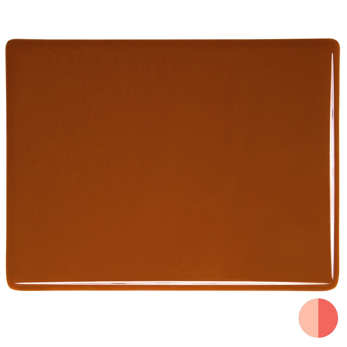 309 Cinnabar Striker Opal 90 COE Bullseye Fusing Glass Sheet 5x5 inch 3mm 90COE- 