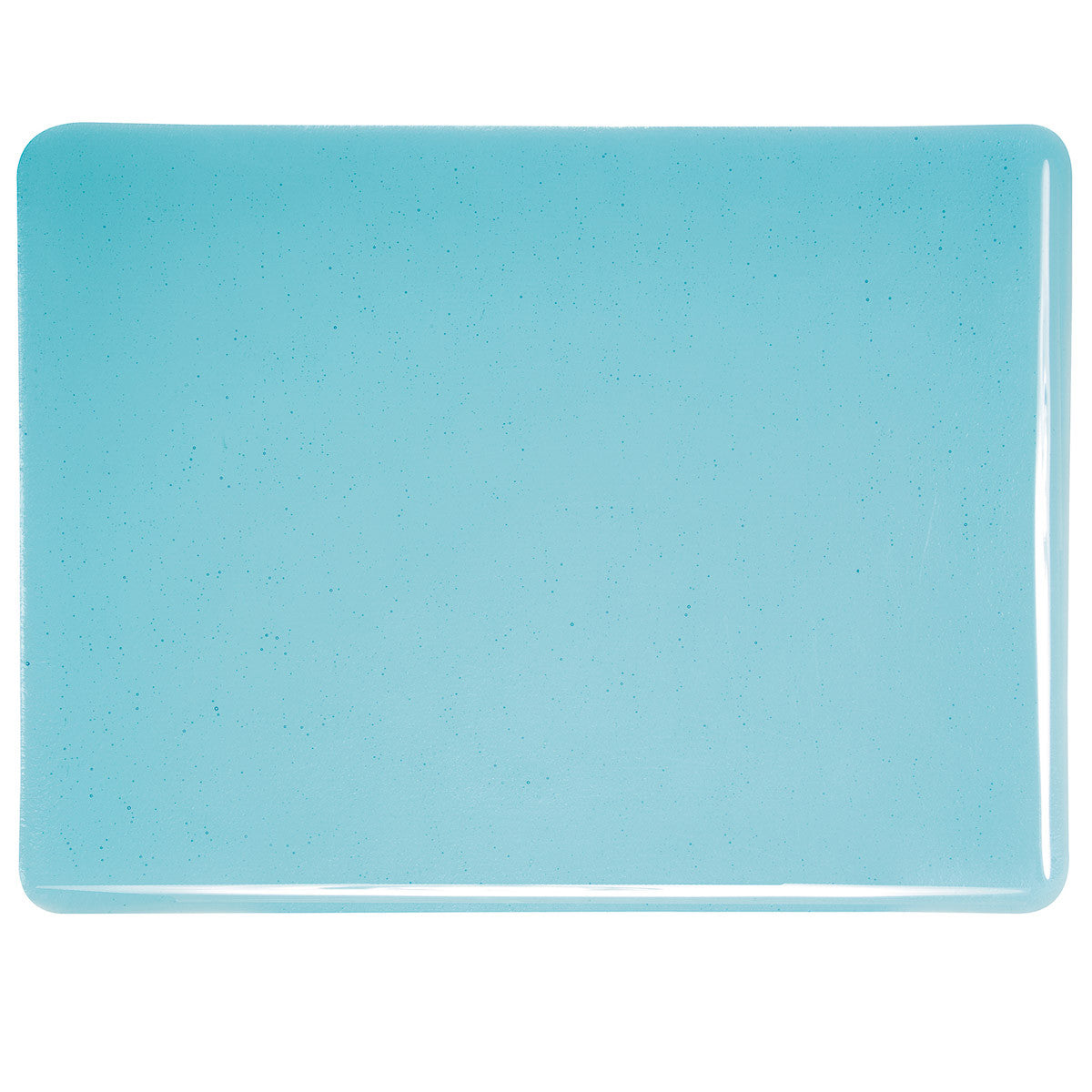 1416 Light Turquoise Transparent Bullseye 90 COE Glass Sheet 10x10" 90COE Fusing Supplies- 