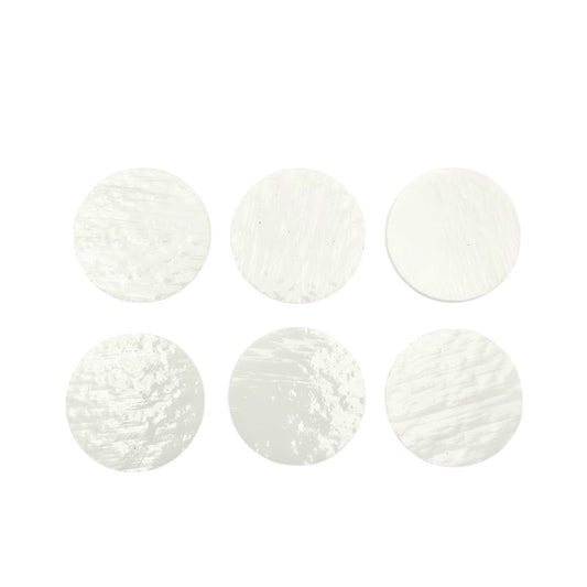 SIX 90 COE White Tekta Precut Circles 1/2" 3/4" 1" 1.5" 90COE-Size 1/2 inch