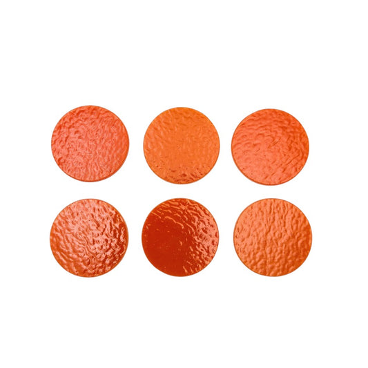 SIX 90 COE Orange 0125 Opal Precut Circles 1/2" 3/4" 1" 1.5" 90COE-Size 1/2 inch