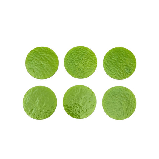 SIX 90 COE Spring Green Opal 0126 Precut Circles 1/2" 3/4" 1" 1.5" 90COE-Size 1/2 inch