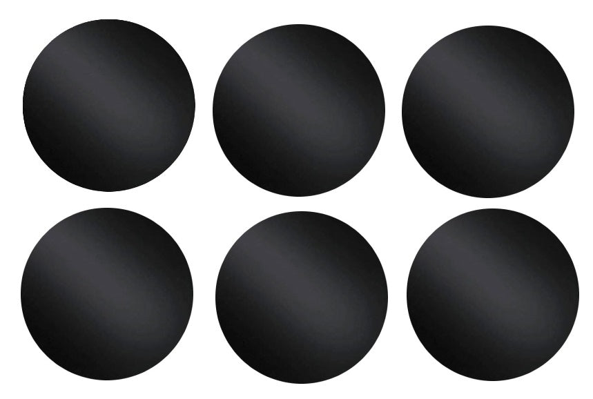 (Six) Black Opal 1009 Glass Circles Choice 1/2, 3/4, 1, 1 1/2 inches 96 COE-Size 1/2" Pack of Six Pieces