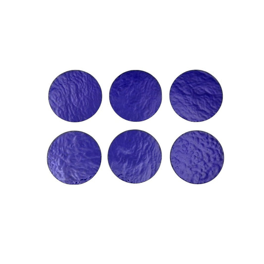 SIX 90 COE Royal Blue Transparent Precut Circles 1/2" 3/4" 1" 1.5" 90COE-Size 1/2 inch