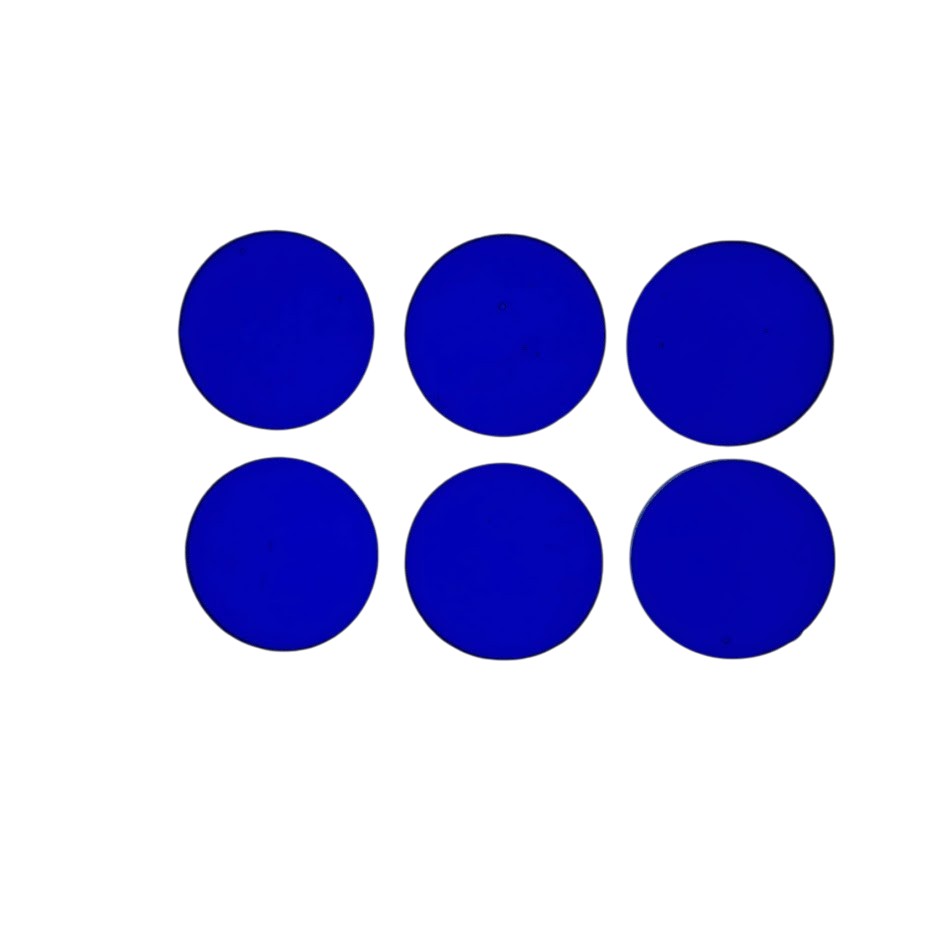 SIX 90 COE Royal Blue Transparent Precut Circles 1/2" 3/4" 1" 1.5" 90COE- 
