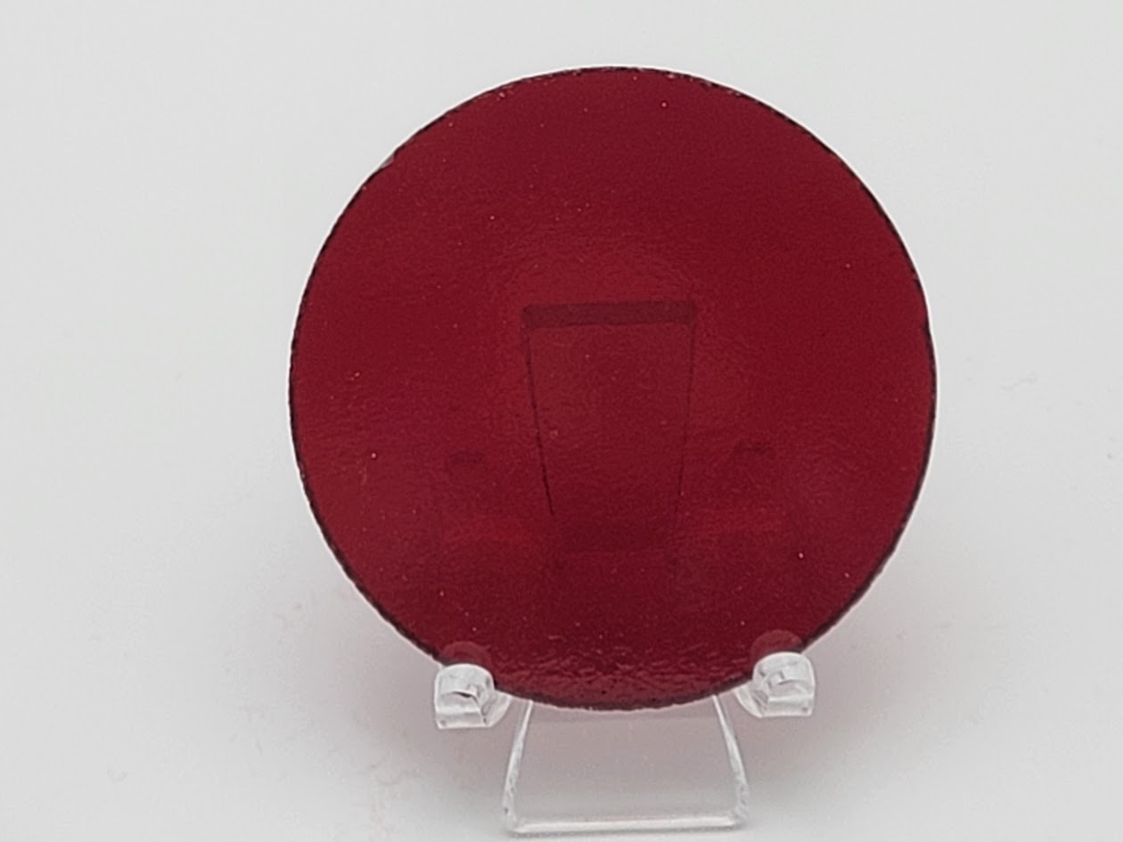 152 Ruby Red Transparent ONE 2" Precut 96 COE Glass Circle- 