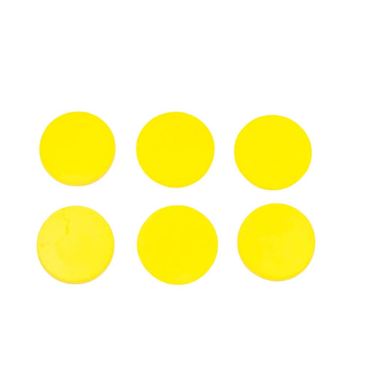 260.72 Lemon Yellow Opal SIX Glass Circles Choice 1/2, 3/4, 1, or 1 1/2 Inches-Size 1/2 inch