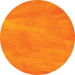 377.1 Orange White Wispy Glass Circle Choice 1/2, 1, 1 1/2 inches 96 COE Circles-Size 1/2" Pack of Six Pieces