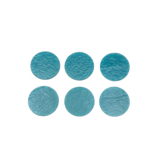 SIX 90 COE Turquoise 0116 OPAL Precut Circles 1/2" 3/4" 1" 1.5" 90COE-Size 1/2 inch