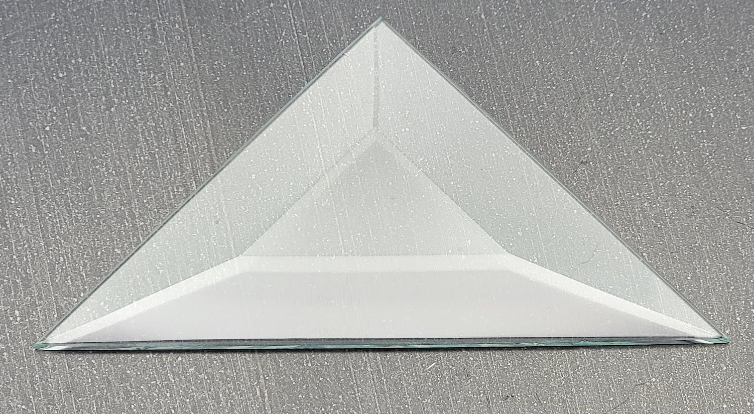 10 3x3x4.25 inch Beveled Top Flat Back Bevels Stained Glass Supplies Clear Triangle- 