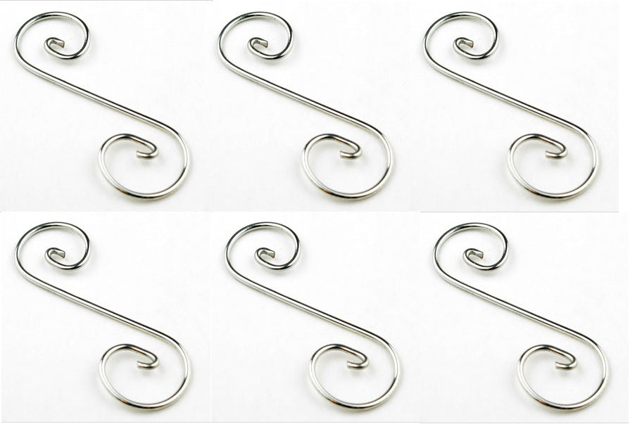 Curly Q - 1 13/16 x 3/4" Package of Six Design Elements Wire Shapes Hangers- 