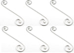 Curly Q - 3 in. x 3/4 in. Package of Six Design Elements Wire Shapes Hangers- 