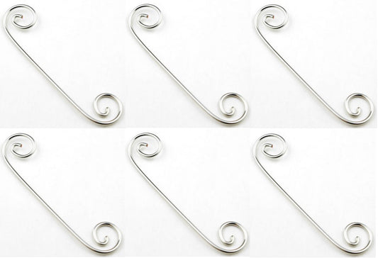 Curly Q - 2-11/16 in. x 9/16 in. Package of Six Design Elements Wire Shapes Hangers-