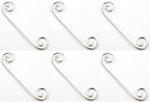 Curly Q - 2-11/16 in. x 9/16 in. Package of Six Design Elements Wire Shapes Hangers- 