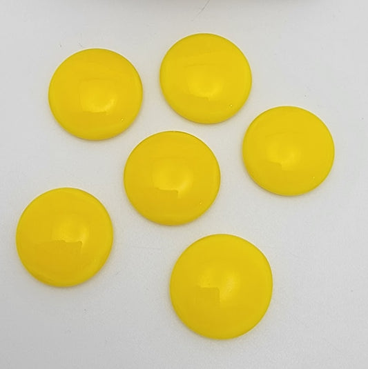 Yellow Opal Six Handmade Design Elements 96 COE Blobs Gems Buttons Cabochon 96COE- 