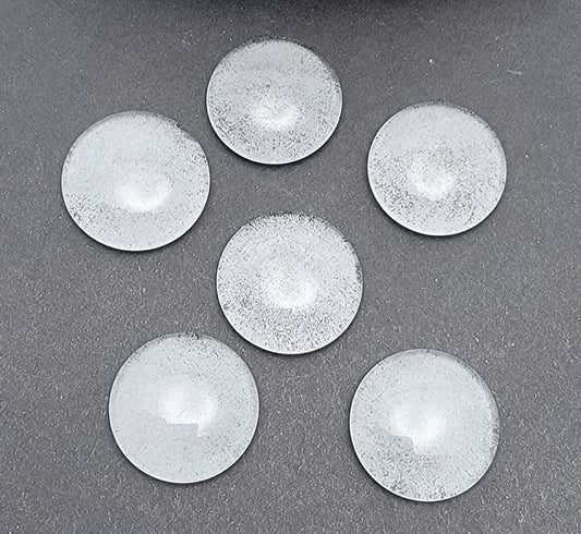 Extra Clear Matte Back Six Handmade Design Elements 96 COE Blobs Gems Buttons Cabochon 96COE- 