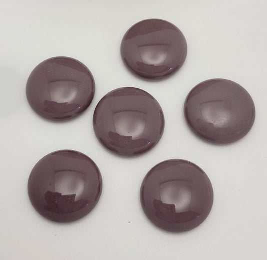 Lilac Opal Six Handmade Design Elements 96 COE Blobs Gems Buttons Cabochon 96COE- 