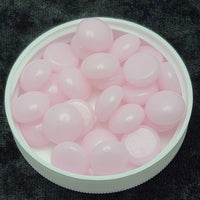 90 COE Medium Bullseye Glass Handmade Design Elements Gems Pebbles Blobs 25 Pieces-Color Petal Pink