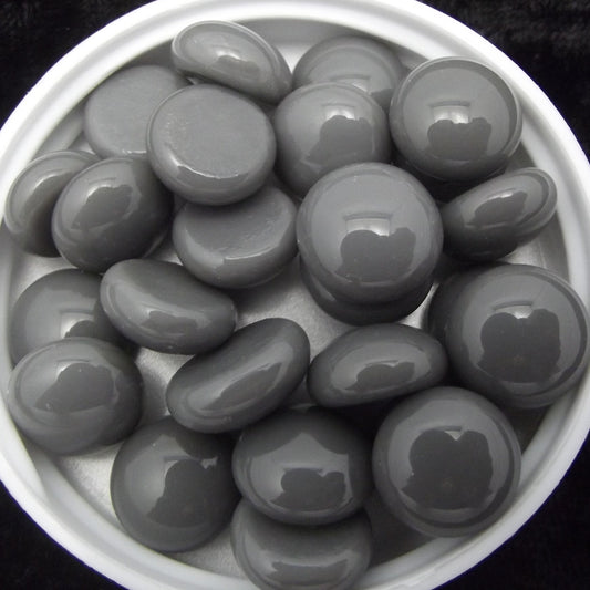 Pewter Gray Opal Medium Design Elements 25 pieces Pebbles Dots System 96 COE Oceanside Compatible- 