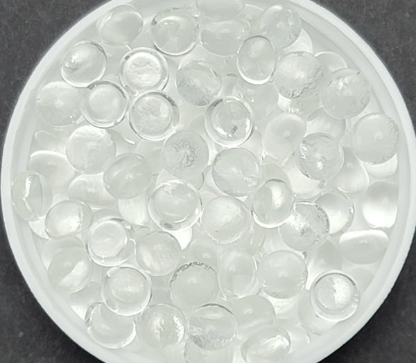 Clear 1/4" 90 COE Glass Design Elements Gems Circles Blobs Dots Package of 50 Pieces- 