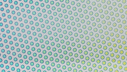 1x2" System 96 Thin Clear - Dot 1 Pattern on Rainbow 2 Dichroic 96 COE-