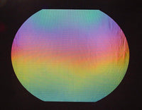 1x2" System 96 Thin Clear - Dot 1 Pattern on Rainbow 2 Dichroic 96 COE- 