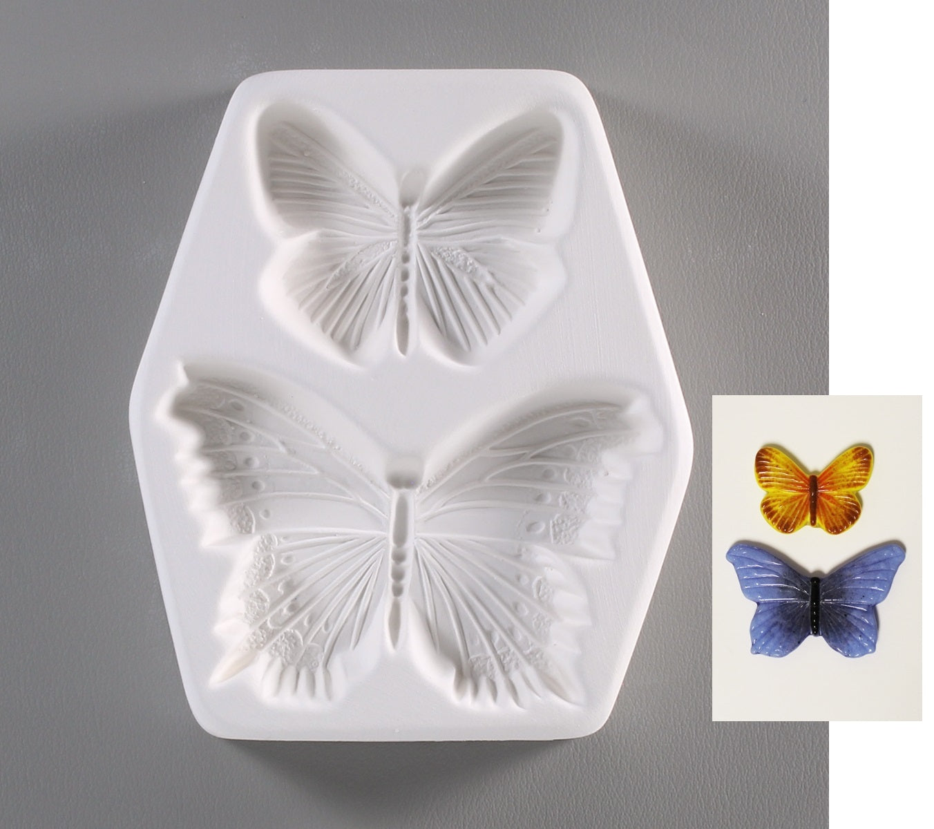 Two Small Butterflies Glass Casting Fusing Mold LF114 Little Fritter- 