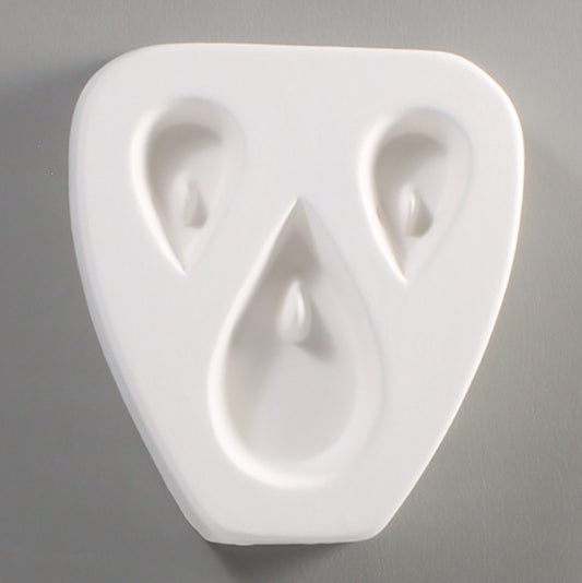 Little Fritters HOLEY TEARDROPS TRIO 75 Pendant Earring Set Glass Casting Mold- 