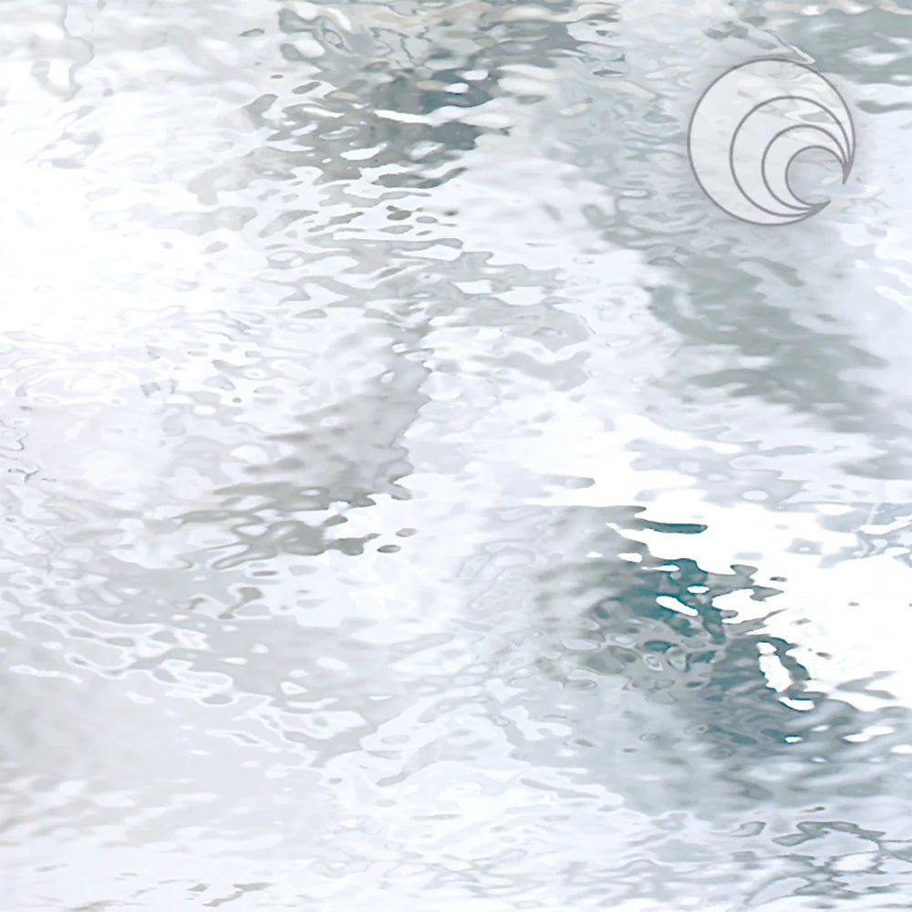 100ICE Icicle Clear Waterglass 6 x 6 inches Oceanside Compatible 96 COE Sheet Glass- 