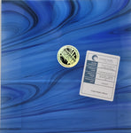 Fuser's Reserve Polar Vortex Pale Transparent Aventurine Blue 12 x 12 Inch Oceanside Compatible 96 COE Sheet Glass- 