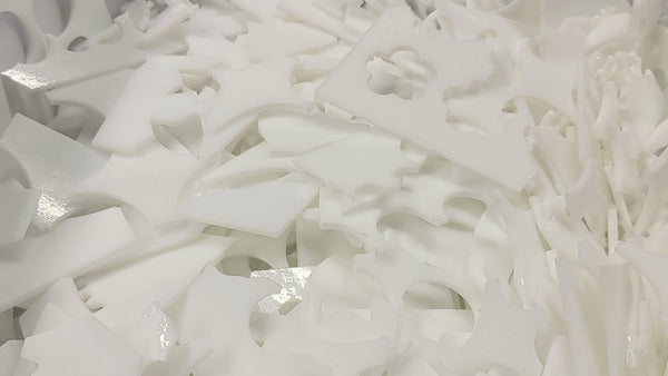 200 White Opal 96 COE Scrap Glass Five Pound Package 96COE Sheet- 