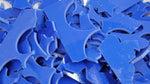 230.72 Medium Blue Opal 96 COE Scrap Glass 8 ounce Package 96COE Sheet- 