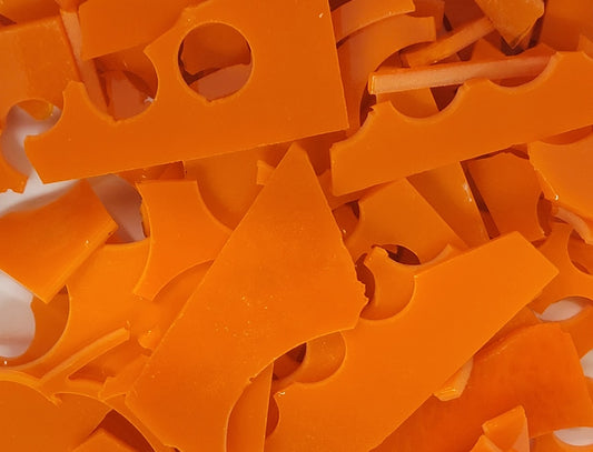270.72 Orange Opal 96 COE Scrap Glass 8 ounce Package 96COE Sheet- 