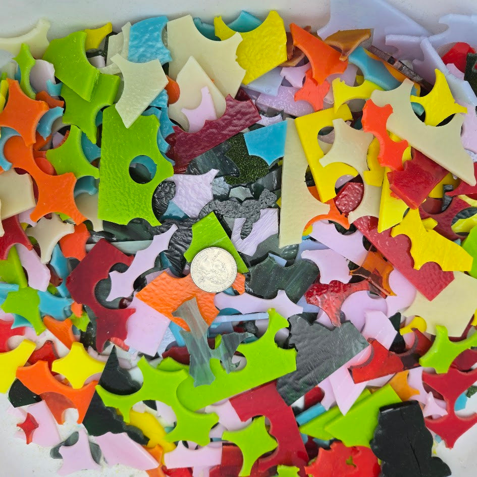 Mix 90 COE Mix Scrap 8 Ounce Package Bullseye Glass- 