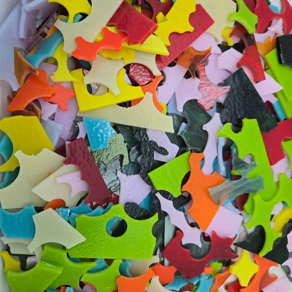 Mix 90 COE Mix Scrap 8 Ounce Package Bullseye Glass- 