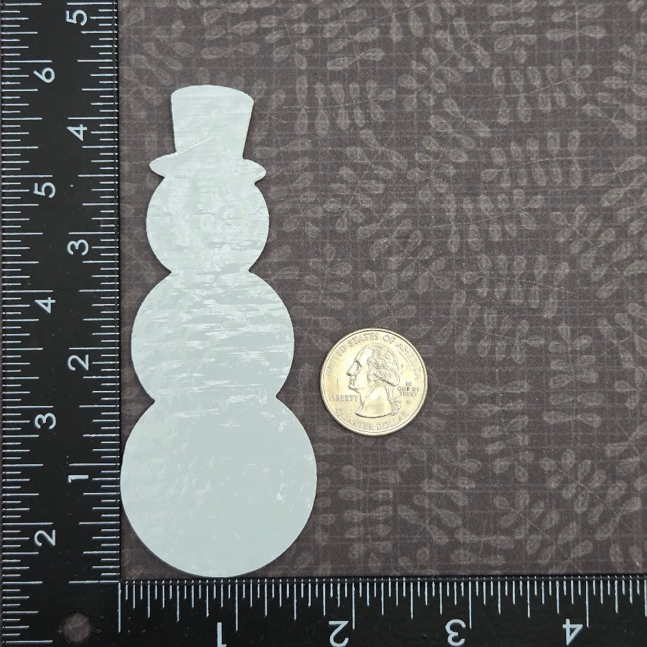 Snowman 90 COE Precut Glass Shapes Fusing Supplies Winter Christmas Holiday Fusing Supplies-Size Large One Piece
