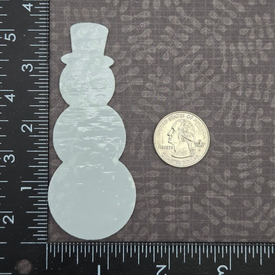 Snowman 90 COE Precut Glass Shapes Fusing Supplies Winter Christmas Holiday Fusing Supplies-Size Medium One Piece